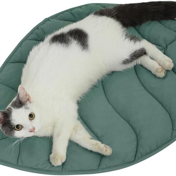 30 X 20 Inch Leaf Shaped Cotton Cat Bed Pad, Warming Cat Mat, Pet Warming Pad for Cats, Warmer Mat for Feral and Indoor Cats,  Enlarged and Thickened Leaf Beds