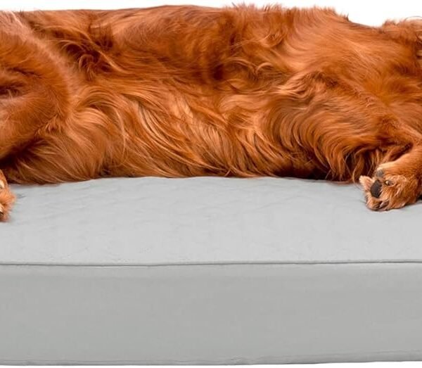 Orthopedic Dog Bed for Large Dogs w/ Removable Bolsters & Washable Cover, For Dogs Up to 95 lbs - Quilted Sofa - Silver Gray, Jumbo/XL